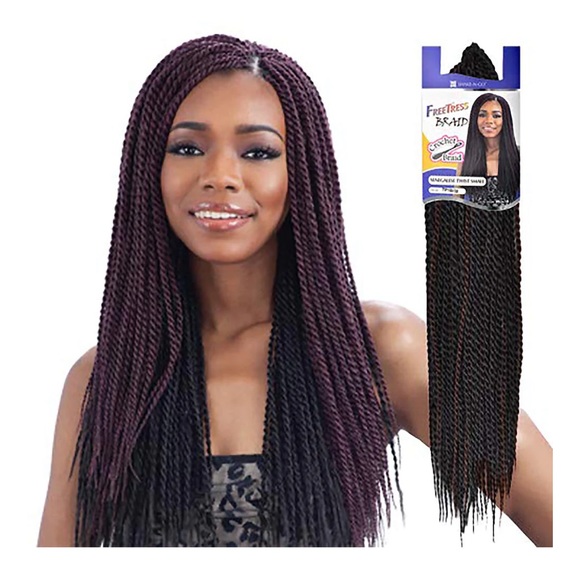 Senegal Twist Crochet Braid Hair - Freetress Synthetic Pre-Looped, 12" Curly